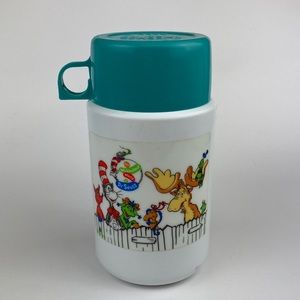 VTG Dr. Seuss The Wubbulous World of Dr. Seuss Thermos w/ Lid 7”